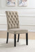 Alana Velvet Upholstered Dining Side Chair Sand (Set of 2)