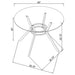 Steele 48-inch Round Glass Top Dining Table Matte Black