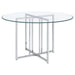 Pace 48-inch Round Glass Top Dining Table Chrome