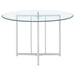Pace 48-inch Round Glass Top Dining Table Chrome