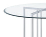 Pace 48-inch Round Glass Top Dining Table Chrome