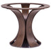 Naser 48-inch Round Glass Top Dining Table Dark Walnut