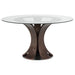Naser 5-piece 48-inch Round Dining Table Set Grey and Dark Walnut