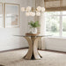 Naser 48-inch Round Glass Top Dining Table Light Oak