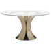 Naser 5-piece 48-inch Round Dining Table Set Beige and Light Oak