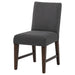 Naser Parsons Dining Side Chair Grey and Dark Walnut (Set of 2)