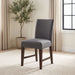 Naser Parsons Dining Side Chair Grey and Dark Walnut (Set of 2)