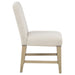 Naser Parsons Dining Side Chair Beige and Light Oak (Set of 2)