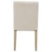 Naser Parsons Dining Side Chair Beige and Light Oak (Set of 2)