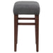 Naser Upholstered Counter Stool Grey and Dark Walnut (Set of 2)