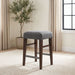 Naser Upholstered Counter Stool Grey and Dark Walnut (Set of 2)