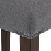 Naser Upholstered Counter Stool Grey and Dark Walnut (Set of 2)