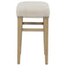 Naser Upholstered Counter Stool Beige and Light Oak (Set of 2)