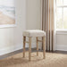 Naser Upholstered Counter Stool Beige and Light Oak (Set of 2)