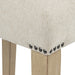 Naser Upholstered Counter Stool Beige and Light Oak (Set of 2)