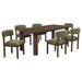 Faulkner 7-piece 84-inch Extension Dining Set Moss Green