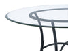 Kline 48-inch Round Glass Top Dining Table Matte Black