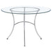 Kline 48-inch Round Glass Top Dining Table Chrome