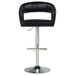 Travia Faux Leather Upholstered Adjustable Bar Stool Black
