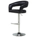 Travia Faux Leather Upholstered Adjustable Bar Stool Black