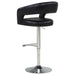 Travia Faux Leather Upholstered Adjustable Bar Stool Black