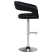 Travia Faux Leather Upholstered Adjustable Bar Stool Black
