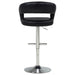 Travia Faux Leather Upholstered Adjustable Bar Stool Black