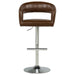 Travia Faux Leather Upholstered Adjustable Bar Stool Cocoa Brown
