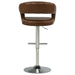 Travia Faux Leather Upholstered Adjustable Bar Stool Cocoa Brown