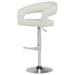 Travia Faux Leather Upholstered Adjustable Bar Stool Ivory