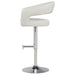Travia Faux Leather Upholstered Adjustable Bar Stool Ivory