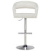 Travia Faux Leather Upholstered Adjustable Bar Stool Ivory