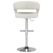 Travia Faux Leather Upholstered Adjustable Bar Stool Ivory