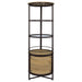 Ritter Round LED Bar Wine Storage Cabinet Rustic Oak