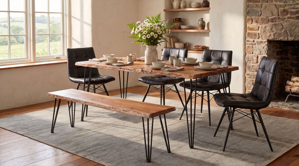 Sherman 71-inch Live Edge Dining Table Natural Acacia