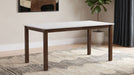 Merrin 55-inch Rectangular Dining Table White and Walnut
