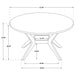 Mueller 5-piece 48-inch Round Dining Set Brown and Beige