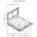 Cresswell California King Upholstered Panel Bed Weathered Taupe