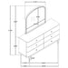 Lucaire 6-drawer Dresser Cabinet with Mirror Sandstone