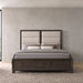 Farre Eastern King Upholstered Storage Platform Bed Dark Brown