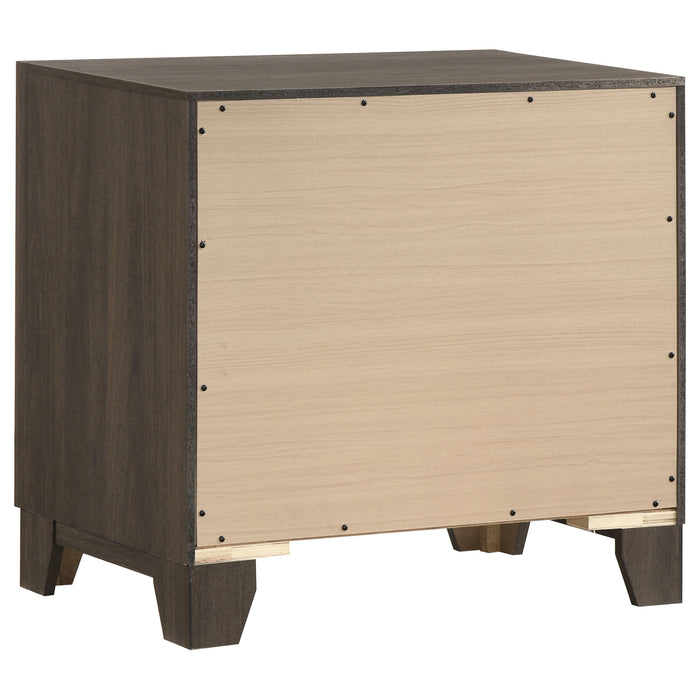 Farre 4-piece Eastern King Storage Bedroom Set Dark Brown / Beige