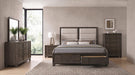 Farre 5-piece Eastern King Storage Bedroom Set Dark Brown