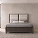 Farre Eastern King Upholstered Panel Bed Dark Brown