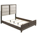 Farre Queen Upholstered Panel Bed Dark Brown