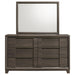 Farre 6-drawer Dresser with Mirror Dark Brown