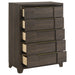 Farre 5-drawer Chest of Drawers Dark Brown