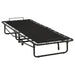 Massey Twin Folding Bed Frame with Memory Foam Mattress Black