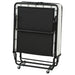 Massey Twin Folding Bed Frame with Memory Foam Mattress Black
