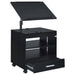 Lerma 1-drawer Adjustable Tray Top Nightstand with Speaker Black Ash