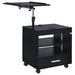 Lerma 1-drawer Adjustable Tray Top Nightstand with Speaker Black Ash